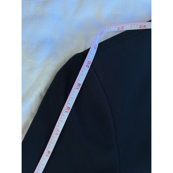 Theory Lindrayia Admiral Crepe Blazer Women 8 Deep Navy 3/4 Open Front Office - Picture 15 of 15